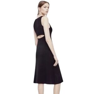 Ann Taylor Black Ponte Back Cutout Dress
